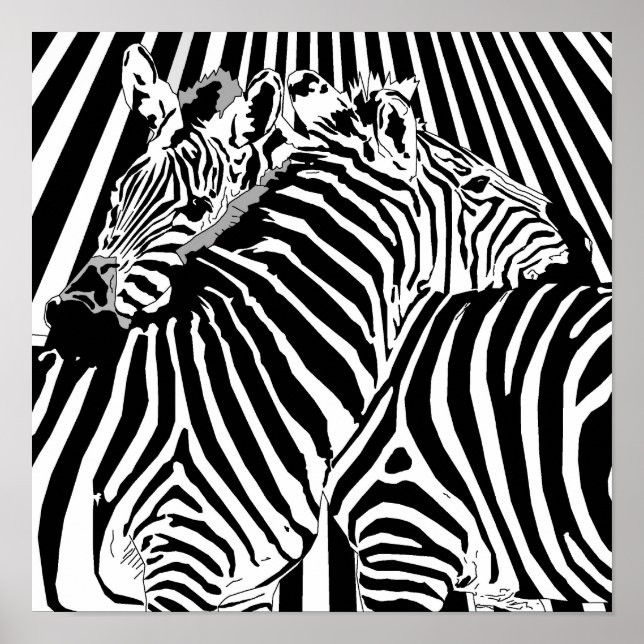 Poster Zebras Hugging pour Binary Options Trading (Devant)