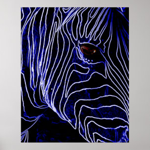 Poster Zèbre électrique