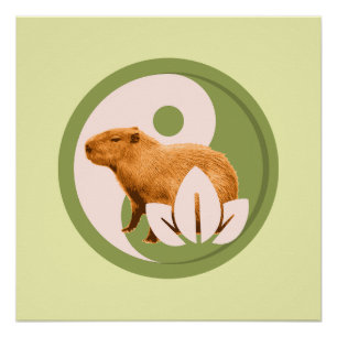 Poster Zen Capybara Yin Yang