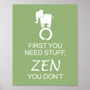 Poster Zen Elephant Enso Simplifier