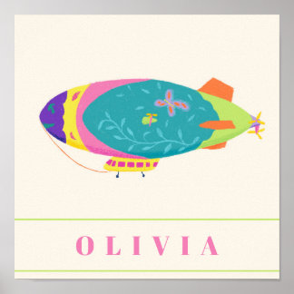 Poster 'Zeppelin' de la série 'Dream To Fly' - Set de 3