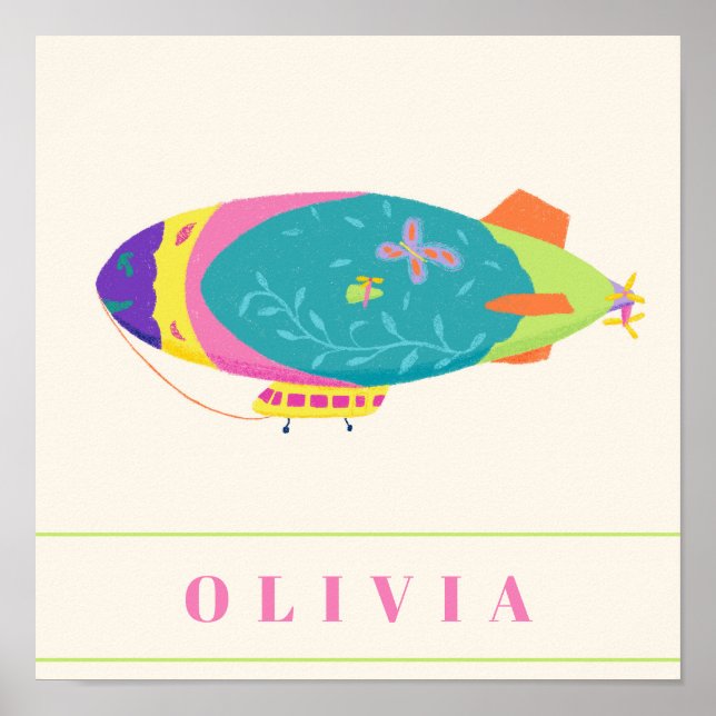 Poster 'Zeppelin' de la série The 'Dream To Fly' - Set de (Devant)