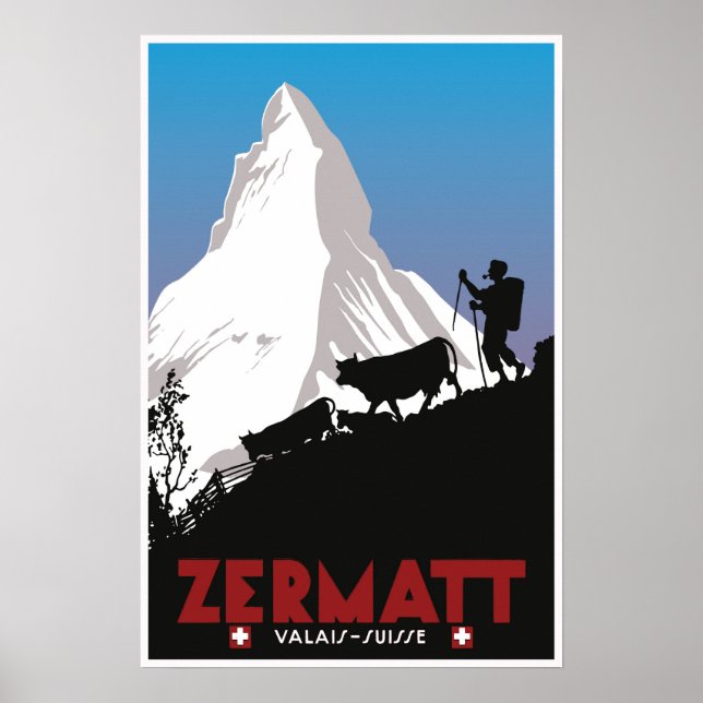 Poster Zermatt, Valais, Suisse, (Devant)
