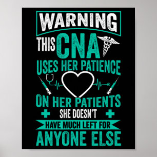 Poster Zertifizierte Pflegeistentin Geschenk Cna Nurse -