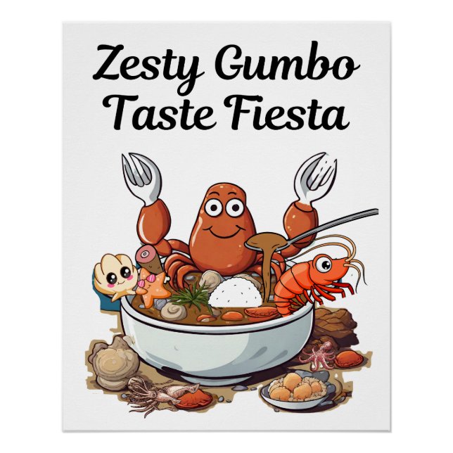 Poster Zesty Gumbo Taste Fiesta (Devant)
