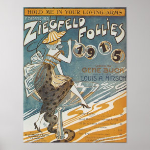 Poster Ziegfled Follies 1915 Tenez-moi dans vos bras aimé