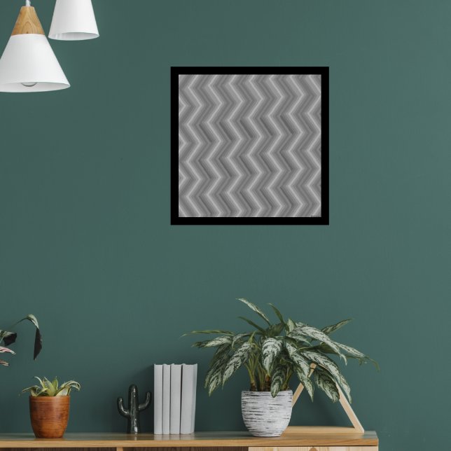 Poster Zig-Zags Gris   (Salon 1)