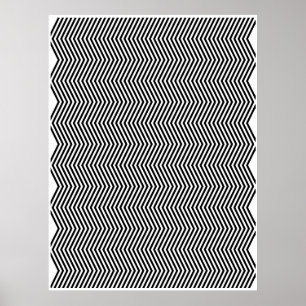 Poster Zigg Zag vertical Op Art Two