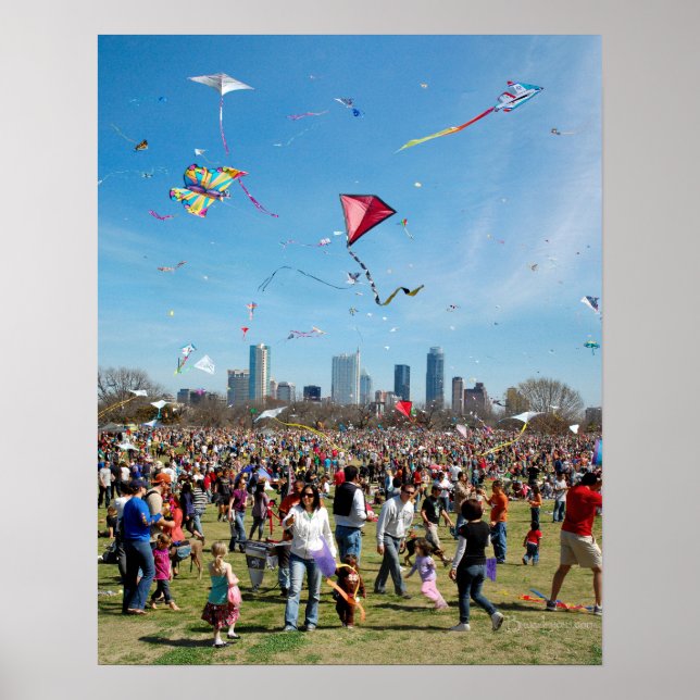 Poster Zilker Park Kite Festival 3 - Austin Texas (Devant)