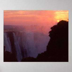 Poster Zimbabwe, Victoria Falls National Park. Fatigué