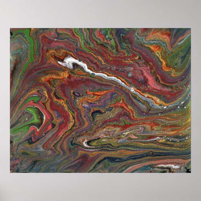 Poster Zing 1 Acrylique Abstraite Geode Imprimer (Devant)