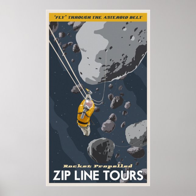 Poster Zip Line Tours à travers la ceinture astéroïde (Devant)