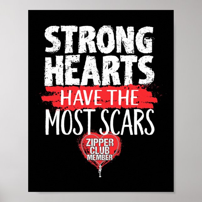 Poster Zipper Club Membre Open Heart Surgery Survivor (Devant)
