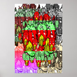 Poster Zippy Trippy Alien Dazs Green-Tooth x5