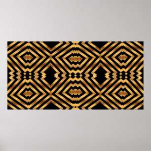 Poster Zizzago Black Gold Exotisch