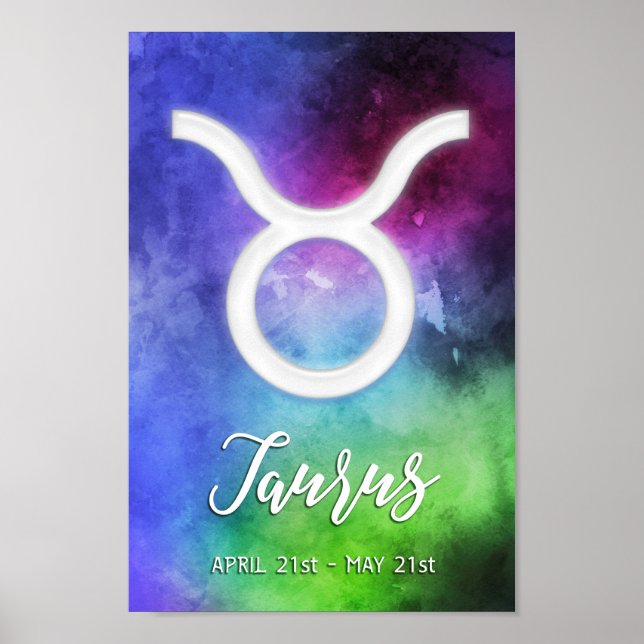 Poster Zodiac : Dates du Taurus (Devant)