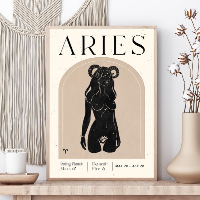 Poster Zodiac féminin Aries (Créateur téléchargé)