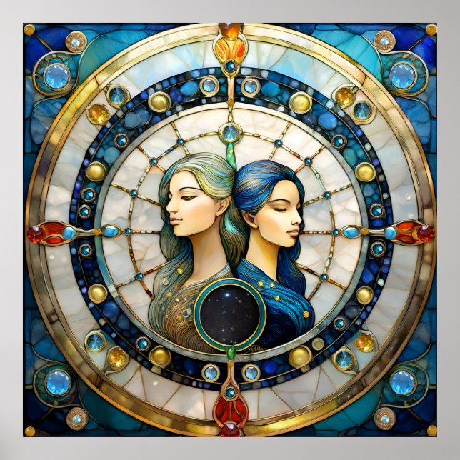 Poster Zodiac - Gemini Les Jumeaux (Devant)