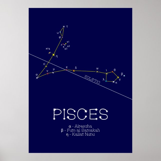 Poster Zodiaque Pisces (Devant)