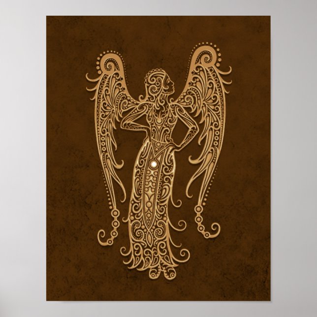 Poster Zodiaque Virgo Brown complexe (Devant)