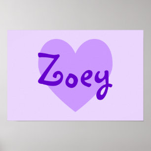 Poster Zoey en violet