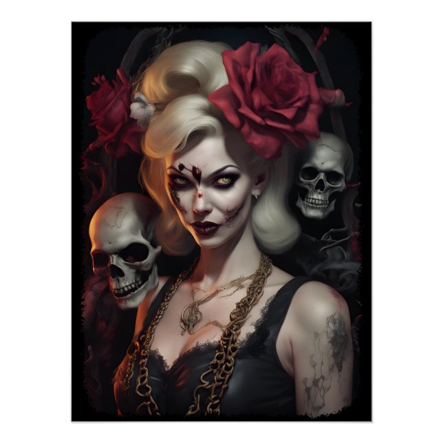 Poster Zombie Babe 07 (Devant)