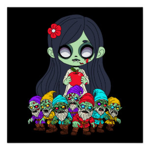 Poster Zombie blanc neige
