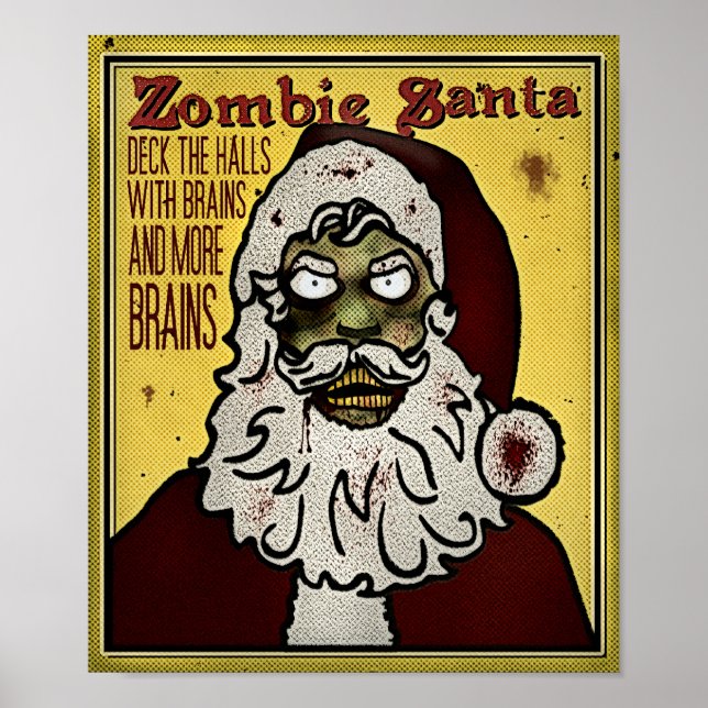 Poster Zombie Père Noël (Devant)