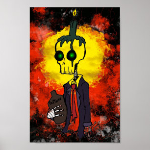 Poster Zombie Skeleton
