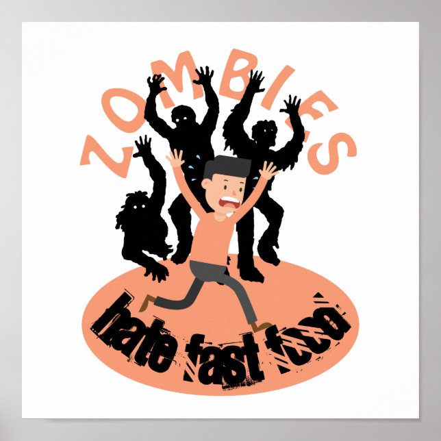 Poster Zombies Hait Fast Food (Devant)