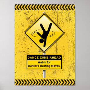 Poster Zone de danse À l'avant-garde pour les danseurs Bu