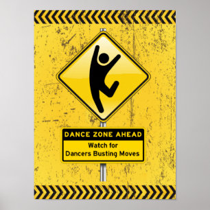 Poster Zone de danse À l'avant-garde pour les danseurs Bu