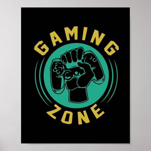 Poster Zone de jeu cadeau Gamer (Devant)