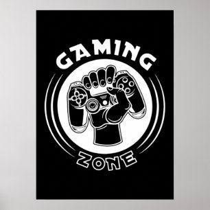 Poster Zone de jeu, Mancave - Drôle Vidéo Gamer, Jeu P