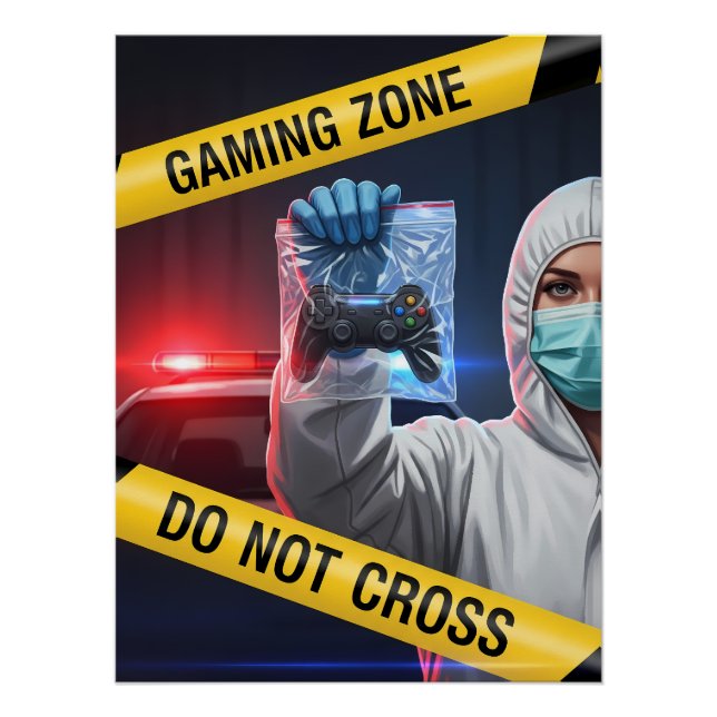 Poster Zone de jeu Ne pas franchir (Devant)