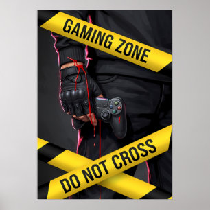 Poster Zone de jeu Ne pas traverser