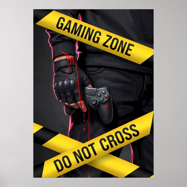 Poster Zone de jeu Ne pas traverser (Devant)
