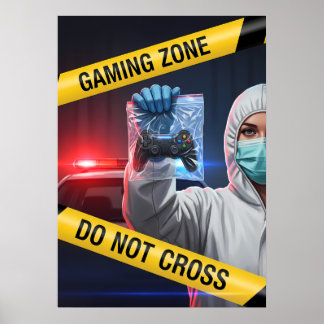 Poster Zone de jeu Ne pas traverser