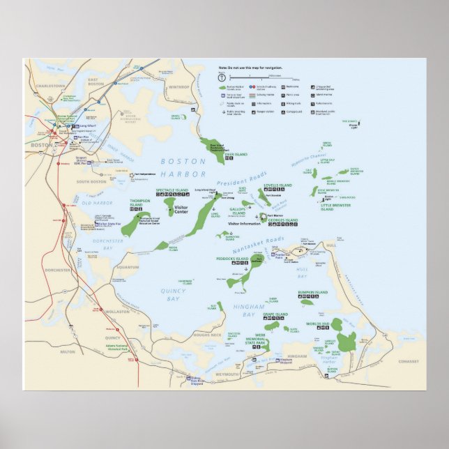 Poster Zone de loisirs nationale des îles de Boston Harbo (Devant)