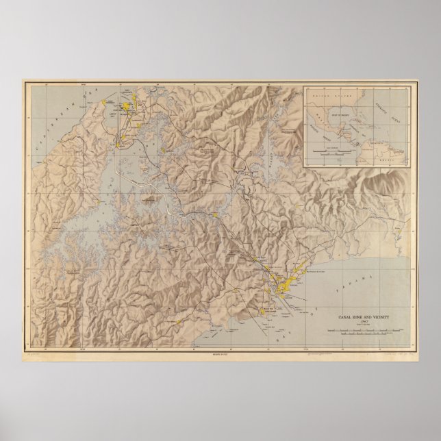 Poster Zone et environs du canal (Devant)