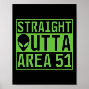 Poster Zone Extérieure Droite 51 Alien Ufo Chasse