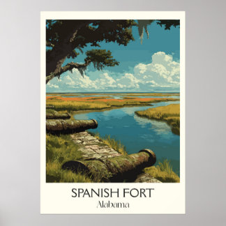 Poster Zones humides de Spanish Fort Alabama