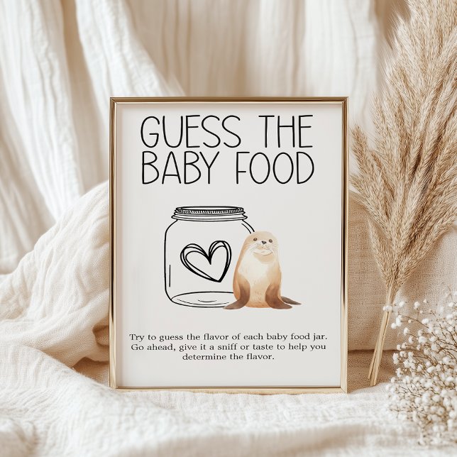Poster Zoo Safari Animaux Baby shower Guess Baby Food (Créateur téléchargé)