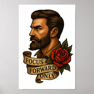 Poster Zoom avant Style de tatouage Clipart PNG