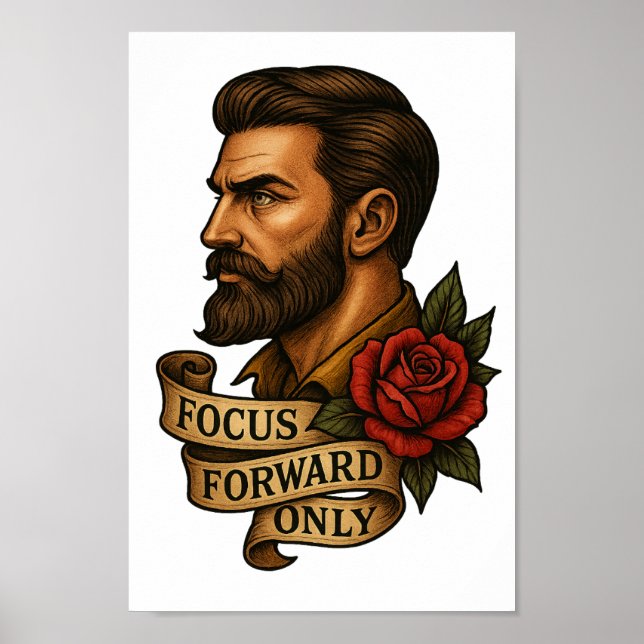 Poster Zoom avant Style de tatouage Clipart PNG (Devant)