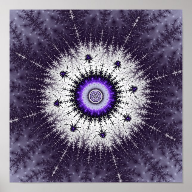 Poster Zoom sur Mandelbrot Violet (Devant)