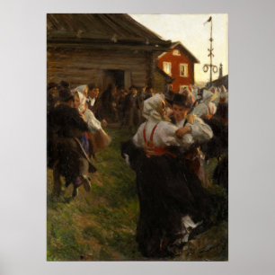 Poster Zorn - Danse de la Saint-Jean
