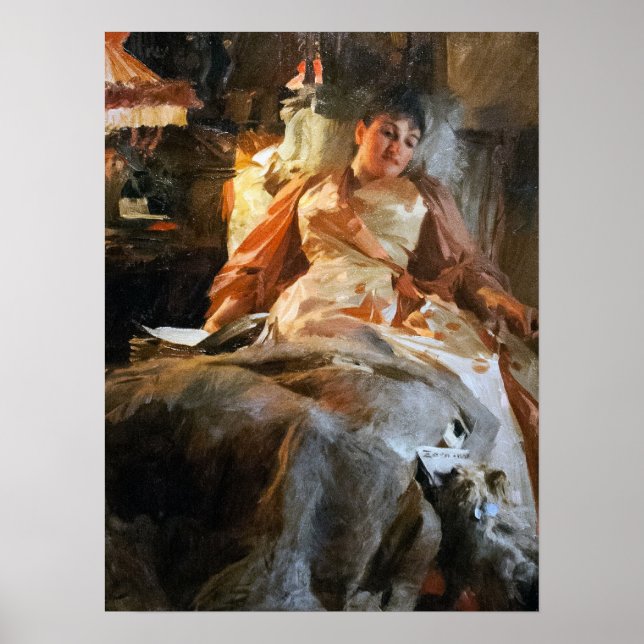 Poster Zorn - Éclairage d'étude (Madame Rikoff) (Devant)