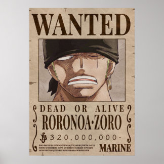 Poster Zoro Recherché une pièce