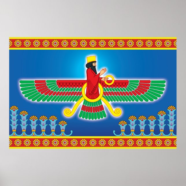 Poster Zoroastrien persan Faravahar (Devant)